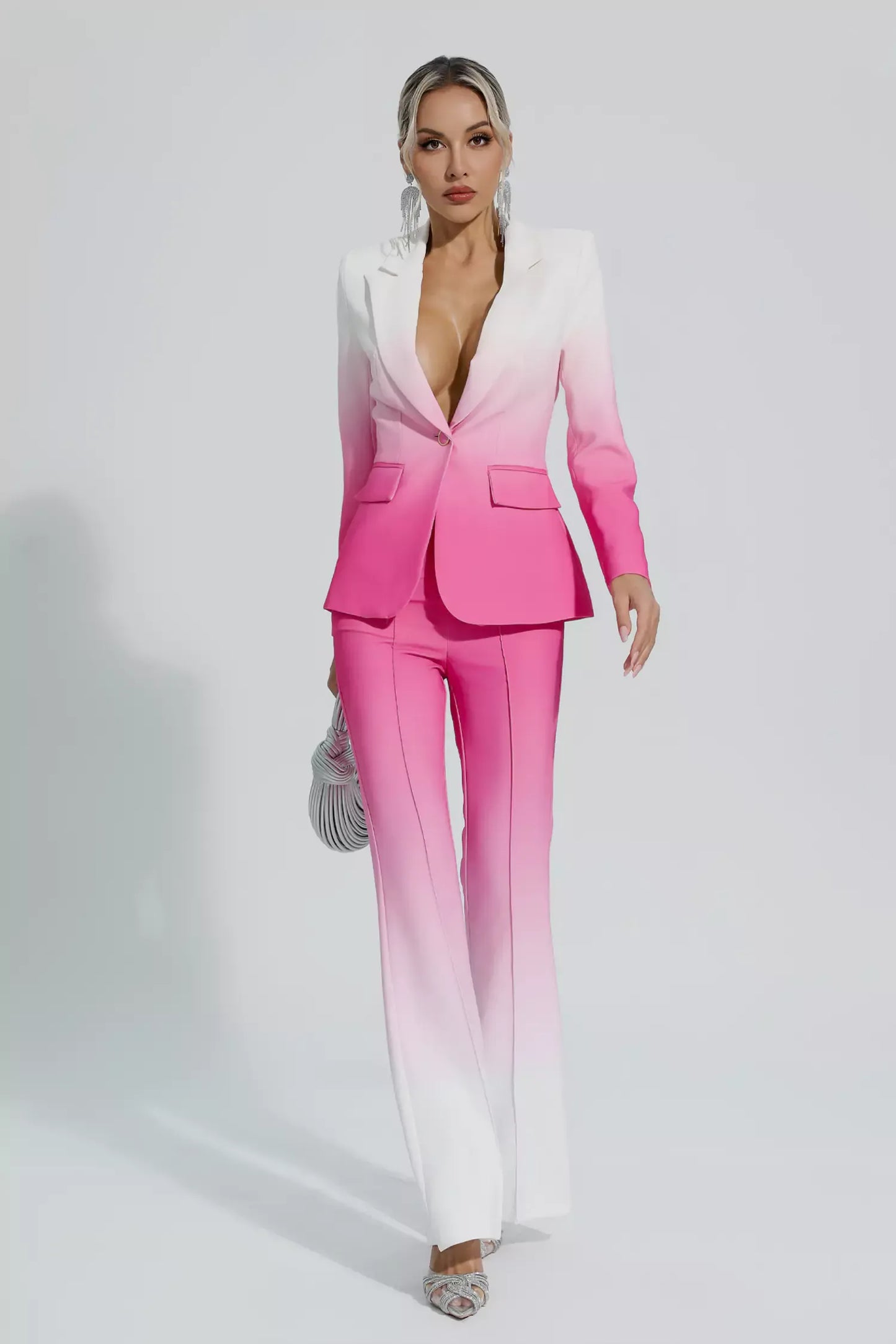 Anya Degrade Pembe Blazer Takım