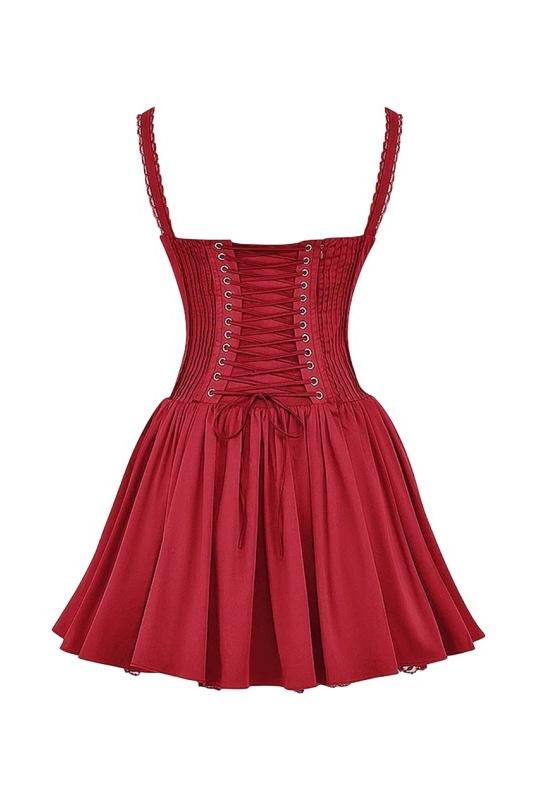 Agnes Dantelli Korse Mini Puf Elbise