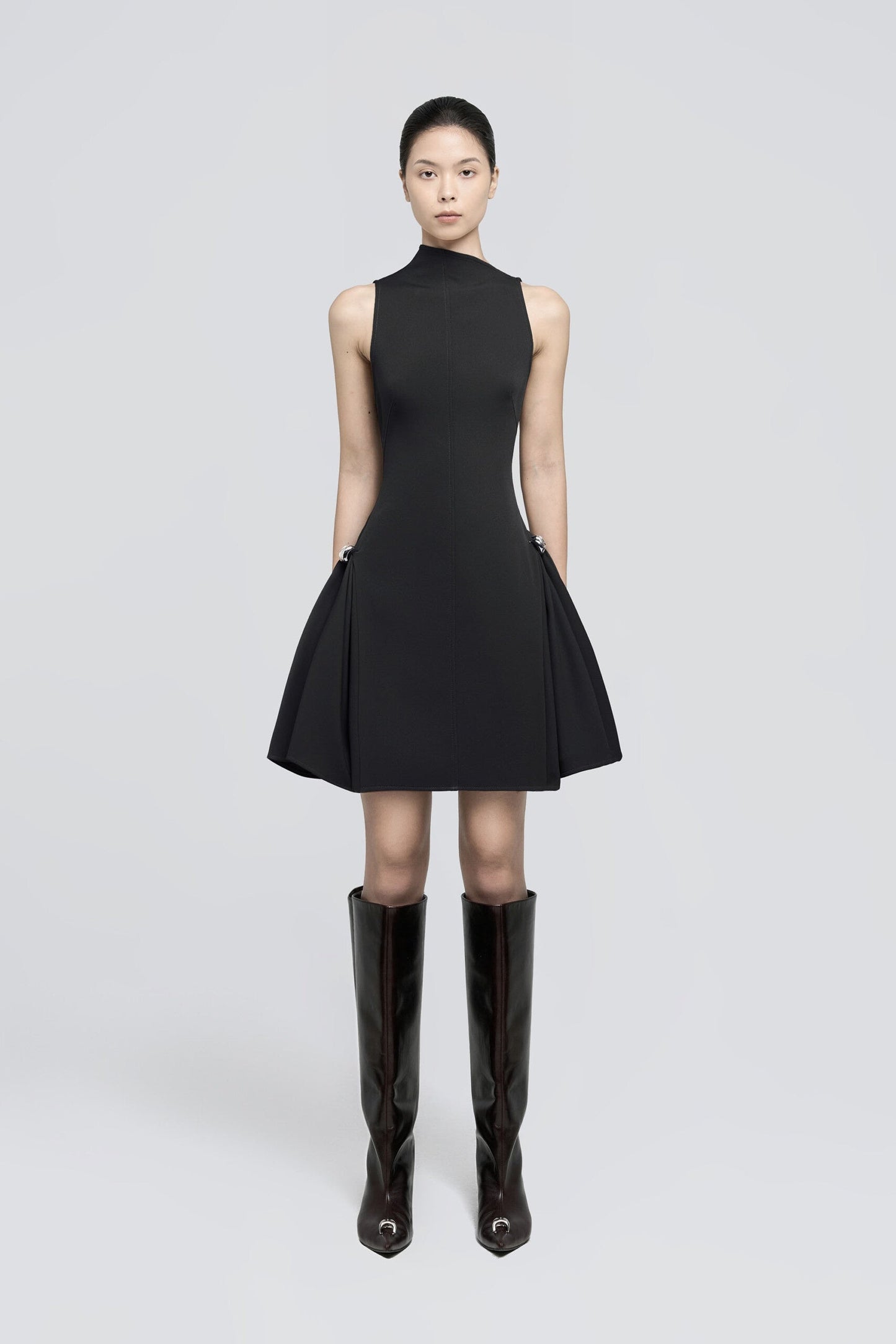 Samantha Asimetrik Kloş Mini Elbise