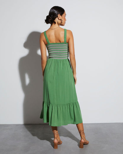 Simply Darling Kare Yaka Midi Elbise