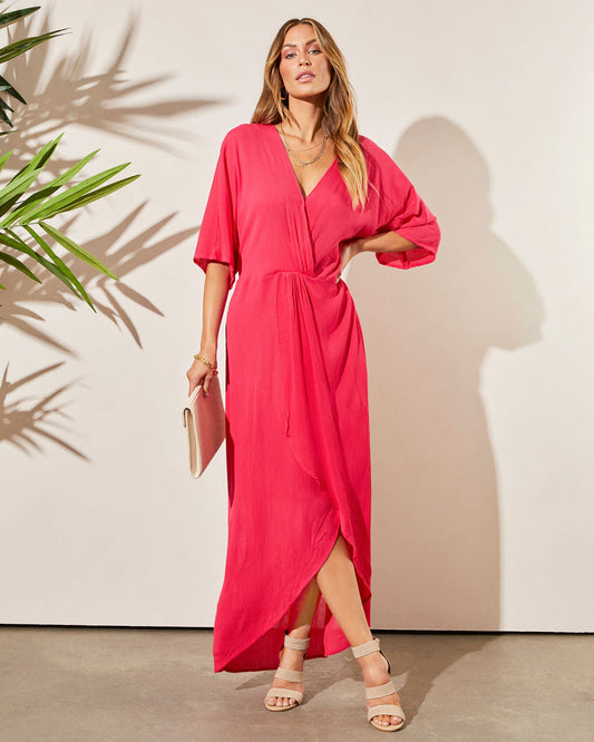 Tedros Kimono Kol Midi Elbise