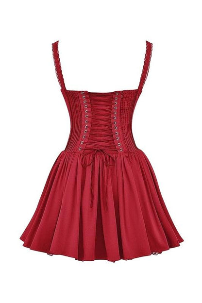 Agnes Dantelli Korse Mini Puf Elbise