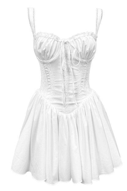 Agnes Dantelli Korse Mini Puf Elbise