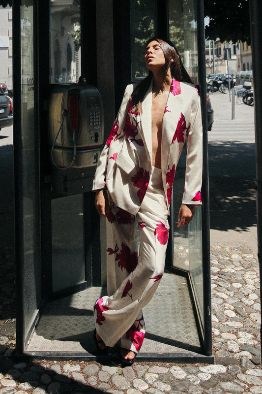 Nelly Baskılı Çiçekli Blazer Takım