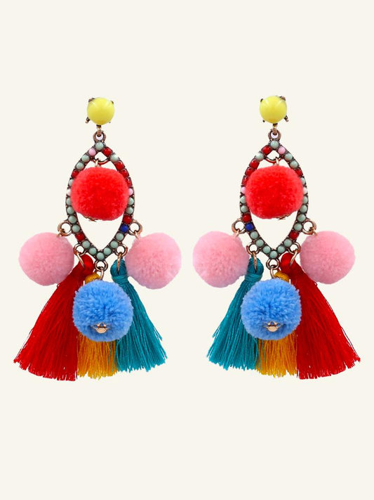 Pom Pom Püskül Küpe
