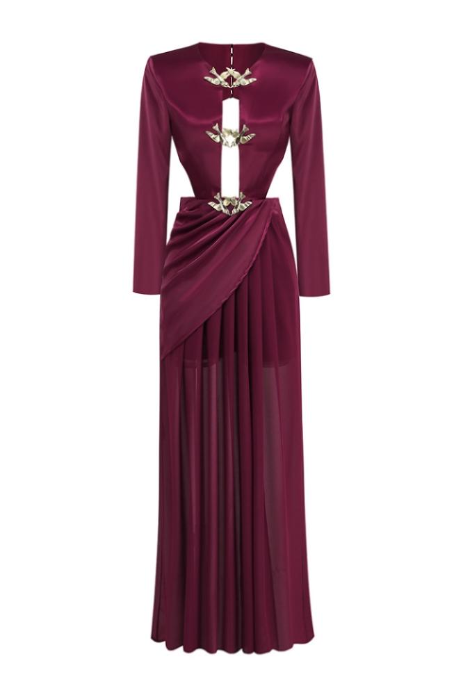 Yvonne Cut-Out Sırtı Açık Maxi Elbise
