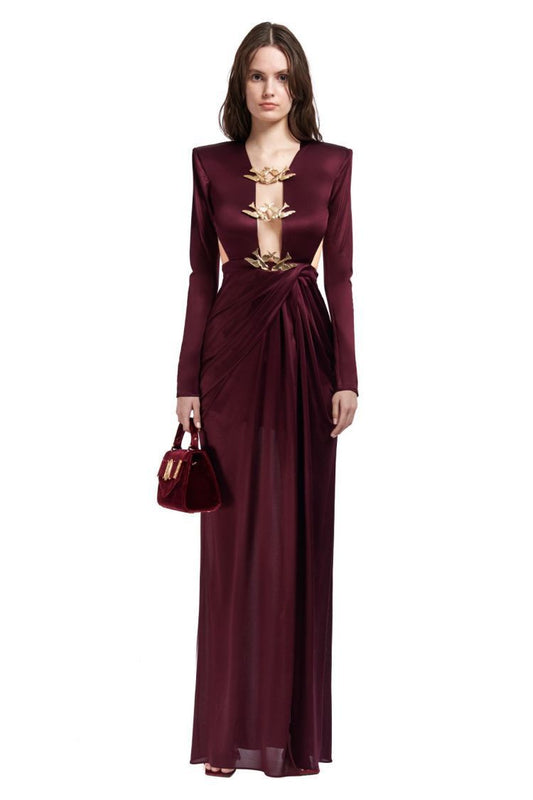 Yvonne Cut-Out Sırtı Açık Maxi Elbise